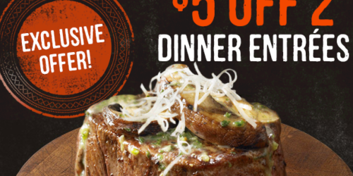 Outback Steakhouse: $5 Off 2 Dinner Entrees