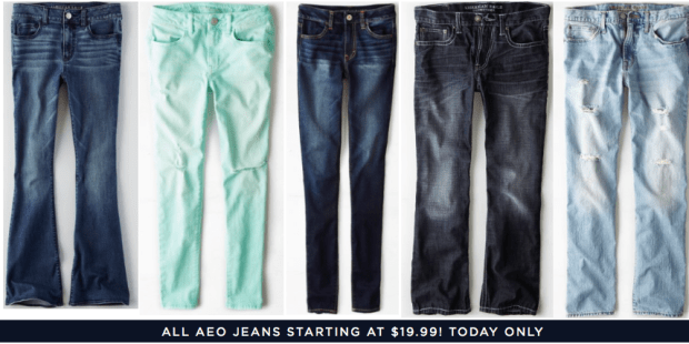 American Eagle Outfitters: Select Men's and Women's Jeans $19.99 Today ...