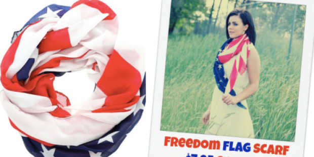 Freedom Flag Scarf $7.95 Shipped Today Only – Regularly $24.95 (Use Code FREEDOMSCARF)