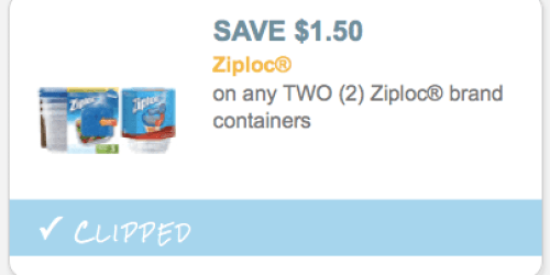 High Value $1.50/2 Ziploc Brand Containers Coupon (Reset!) = Only $1.25 Each at Walgreens