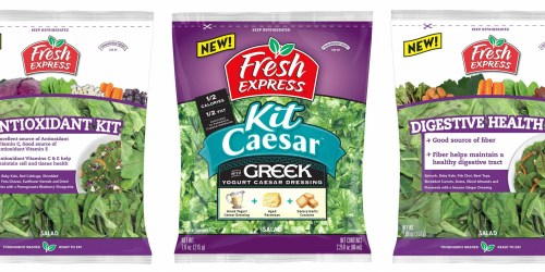 Rare $0.55/1 Fresh Express Heart Health, Digestive Health, Antioxidant or Greek Yogurt Caesar Kit Coupon