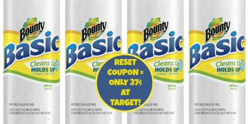 *RESET* $0.50/1 Bounty Basic Paper Towels Coupon = Only 37¢ at Target Thru Tomorrow (+ Walmart Deal)