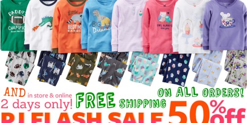 Carter’s & OshKosh B’Gosh: FREE Shipping on ALL Orders + 50% Off PJ Flash Sale & Extra 15-20% Off