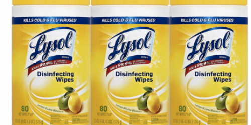 Amazon: Lysol Disinfecting Wipes $2.50 Per Large Canister, Kleenex Tissue Under $1 Per Box & More