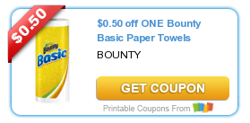 *NEW* $0.50/1 Bounty Basic Paper Towels Coupon = Only 47¢ at Walmart ...