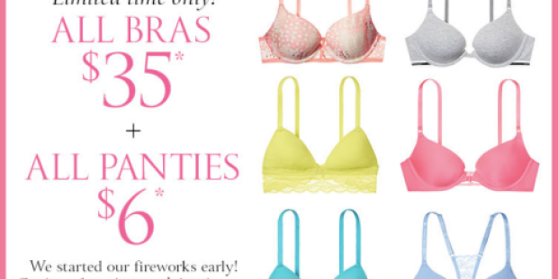 Victoria’s Secret: All Bras $35 AND All Panties $6 (In-Store Only)