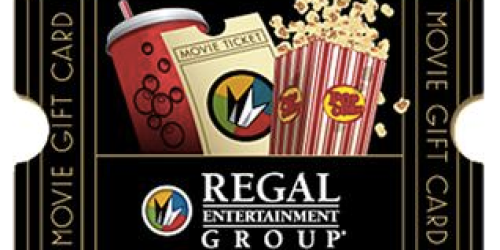 $25 Regal Cinemas Gift Card ONLY $20