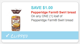 *New* $1/1 Pepperidge Farm Swirl Bread Coupon = Only $1.69 at Target