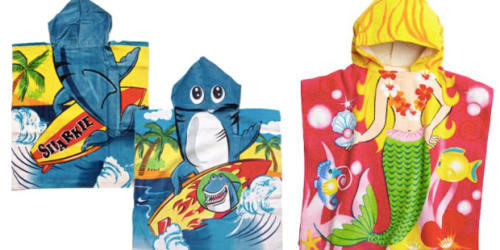 Adorable Kids Hooded Poncho Towels $7.99 Shipped