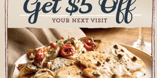 Macaroni Grill: $5 Off ONE Adult Entree Coupon & Possibly More (NEW Email Subscribers)