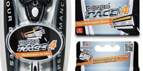 Dorco Pace 4 Combo Set $9.25 Shipped TODAY ONLY (Includes Razor AND 10 Cartridges)
