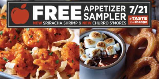Applebee’s: FREE Appetizer Sampler on July 21st (Churro S’mores AND Sriracha Shrimp)