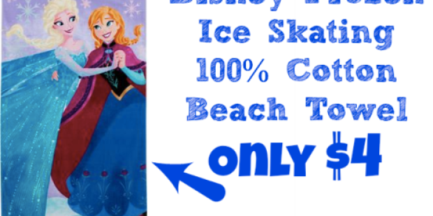 Walmart.com: Disney Frozen Ice Skating 100% Cotton Beach Towel Only $4 + Free In-Store Pick Up