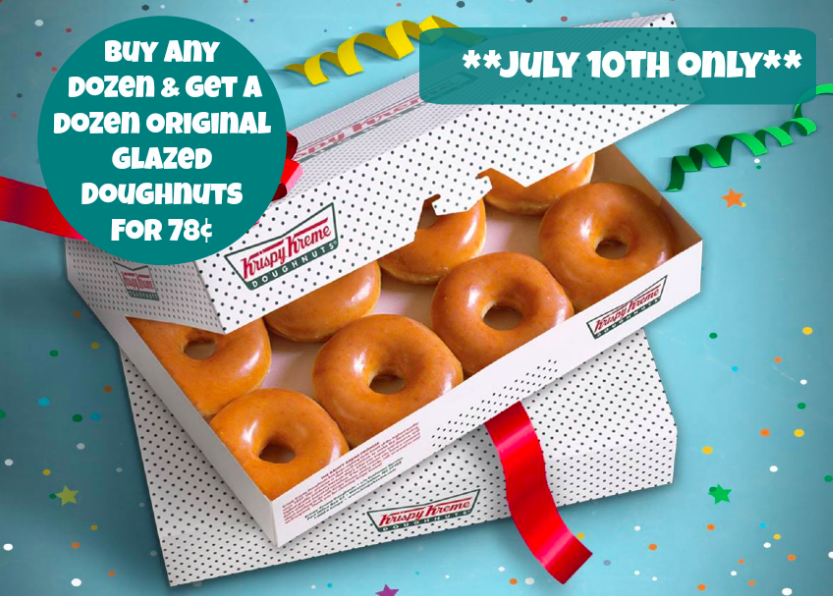 Krispy Kreme: Buy ANY Dozen Doughnuts, Get 1 Dozen Original Glazed ...