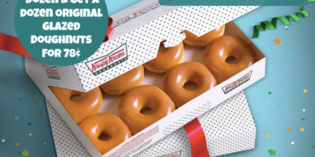 Krispy Kreme: Buy ANY Dozen Doughnuts, Get 1 Dozen Original Glazed Doughnuts for 78¢ (July 10th Only)