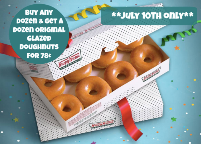 Krispy Kreme Buy ANY Dozen Doughnuts, Get 1 Dozen Original Glazed