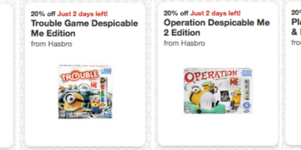 *NEW* Target Cartwheel Offers: 20% Off Despicable Me and Minions Games & Play-Doh Set