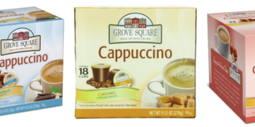 Amazon: Grove Square Cappuccino & Hot Chocolate K-Cups as low as 31¢ Each