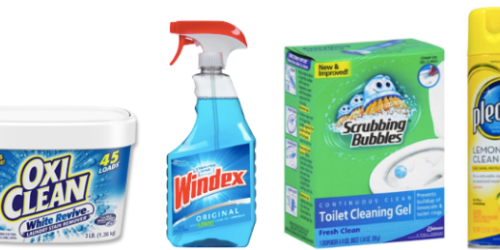 $7.50 in New Cleaning Product Coupons: Save on OxiClean, Windex, Scrubbing Bubbles & More