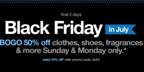 Target.com: Buy 1 Get 1 50% Off Clothes, Shoes, Fragrances & More + Additional 10% Off