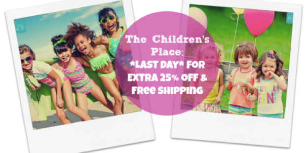 The Children’s Place: Last Day for Extra 25% Off & Free Shipping = Flip Flops $1.35, Rashguards $3.78