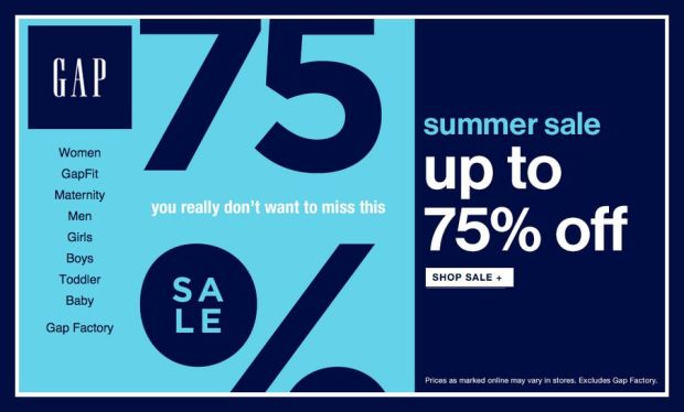 Gap.com: Additional 40% Off Sitewide 75% Summer Sale = Bodysuits Only $1.82 + More