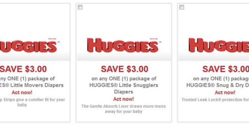 Possible $3/1 Huggies Diaper Coupons = Awesome Deals at CVS, Walgreens & Target This Week