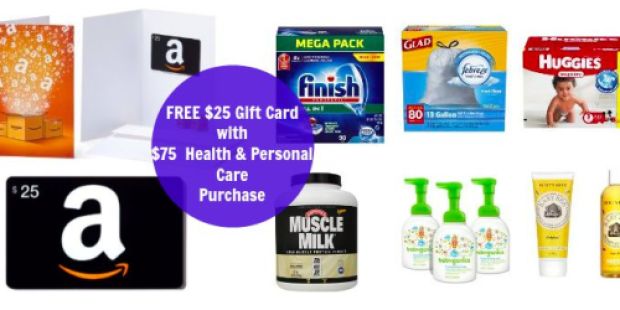 Amazon Prime Members: FREE $25 Gift Card w/ $75 Health & Personal Care Purchase Including Diapers