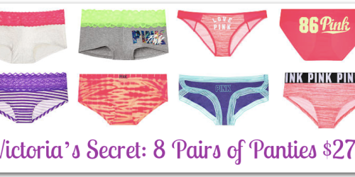 Victoria’s Secret: 8 Pairs of Panties $27 LIVE NOW (In-Store AND Online)
