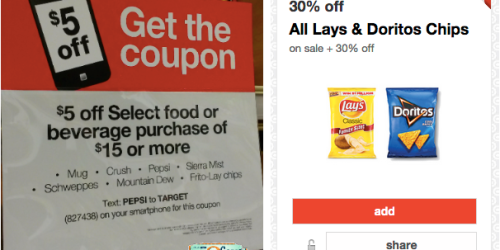 Target Cartwheel: 30% Off Lays & Doritos Chips = ONLY 92¢ Per Bag
