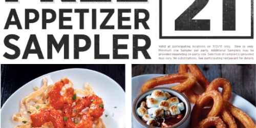 Applebee’s: FREE Appetizer Sampler Tomorrow (Churro S’mores AND Sriracha Shrimp)