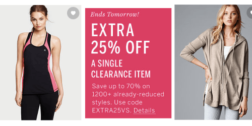 Victoria’s Secret: 70% Off Clearance + Extra 25% Off ONE Clearance Item & More (Ends Tomorrow)