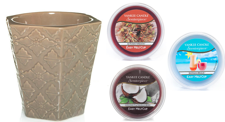 Yankee Candle: ONE Scenterpiece Warmer & THREE Refill Cups Only $23.48
