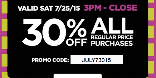 Michaels: 30% Off Your Entire Regular Priced Purchase (Today from 3PM-Close Only!) + More