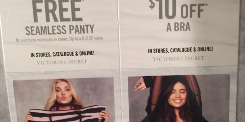 Victoria’s Secret: FREE Seamless or Cotton Panty, $10 Off Bra Purchase, + More (Check Your Mailbox!)