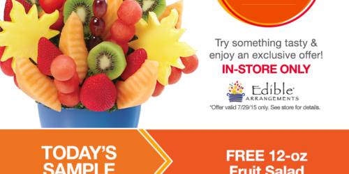 Edible Arrangements: Free 12oz Fruit Salad Sample + $10 Off Large Daisy Bouquet (Today & In Stores Only)