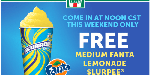 7-Eleven: FREE Medium Fanta Lemonade Slurpee – No Purchase Required (8/1 & 8/2 After 12PM CST)