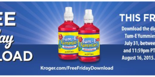 Kroger & Affiliates: FREE Tum-E Yummies Drink (Download eCoupon Today Only)