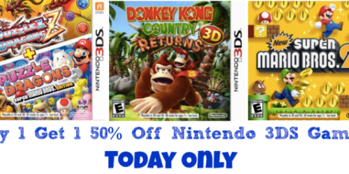 Buy 1 Get 1 50% Off Nintendo 3DS Games (Today Only)