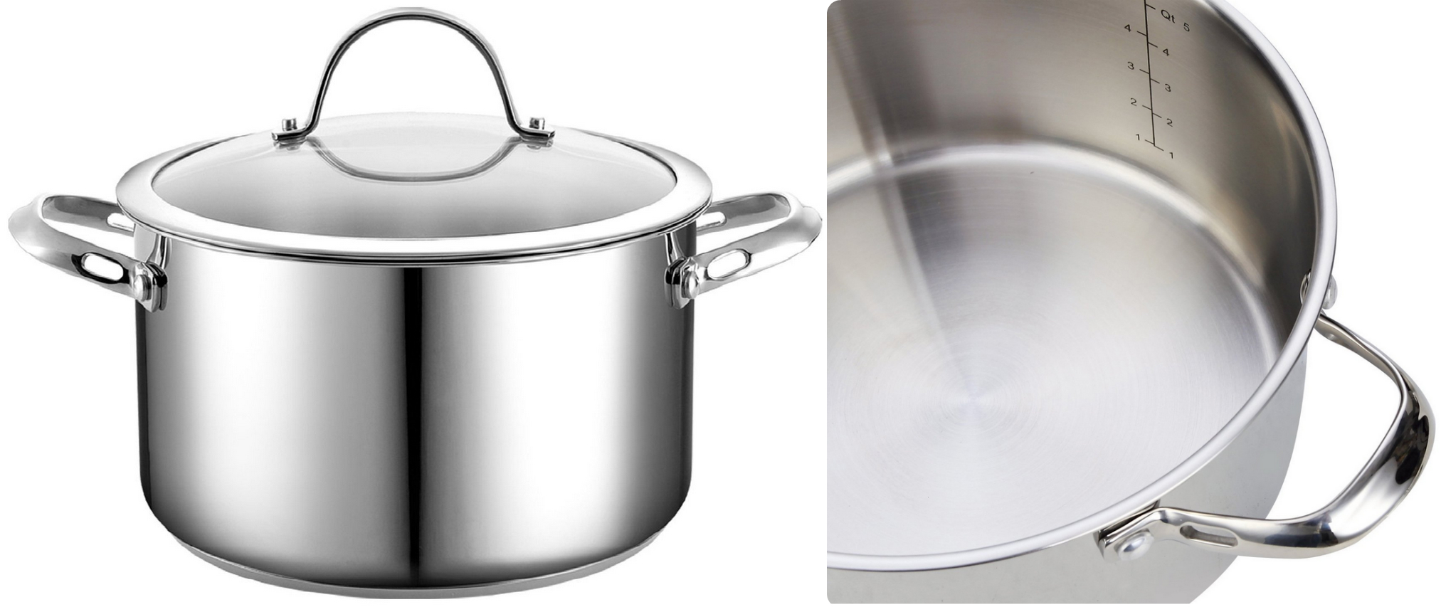 Amazon Cooks 6Quart Stainless Steel Stockpot with Cover Only 22.99
