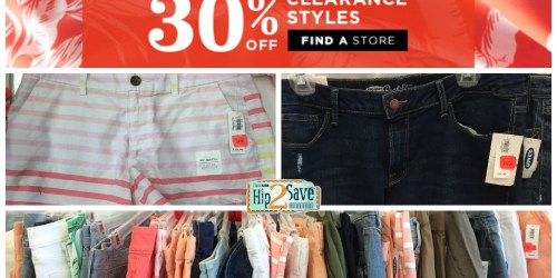 Old Navy: Extra 30% Off Clearance (In Stores Thru 8/9)