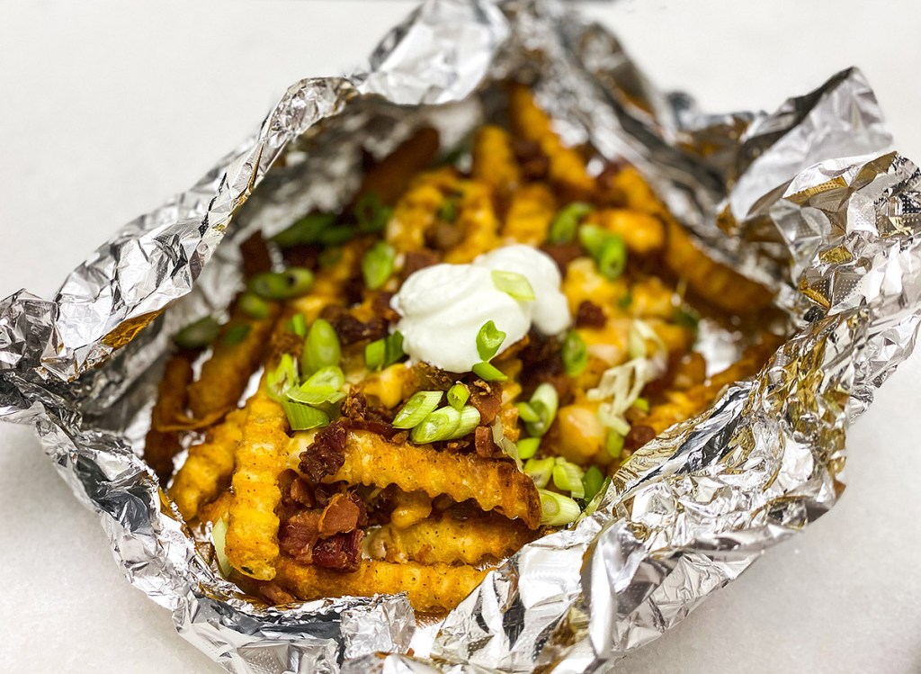 Grilled Foil Packet Loaded Cheese Fries