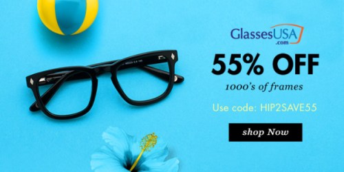 GlassesUSA: 55% Off AND Free Shipping = Complete Pair of Glasses $22 Shipped Including Basic Rx Lenses