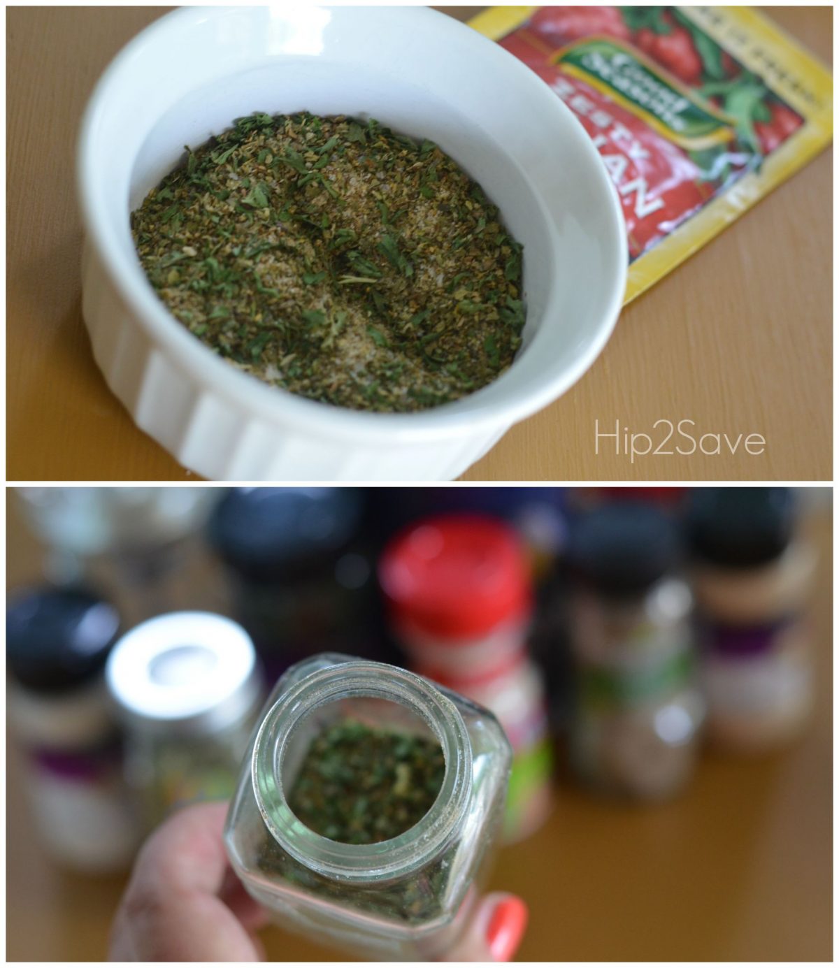 Make your own zesty italian seasoning packet for dressing, marinades, and roasted veggies Hip2Save.com