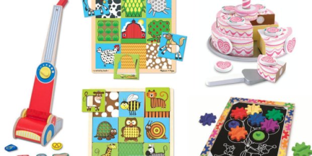 ToysRUs: Huge Savings On Melissa & Doug Items – $1.98 Puzzles, $4.98 Vacuum and Cake Play Sets + More
