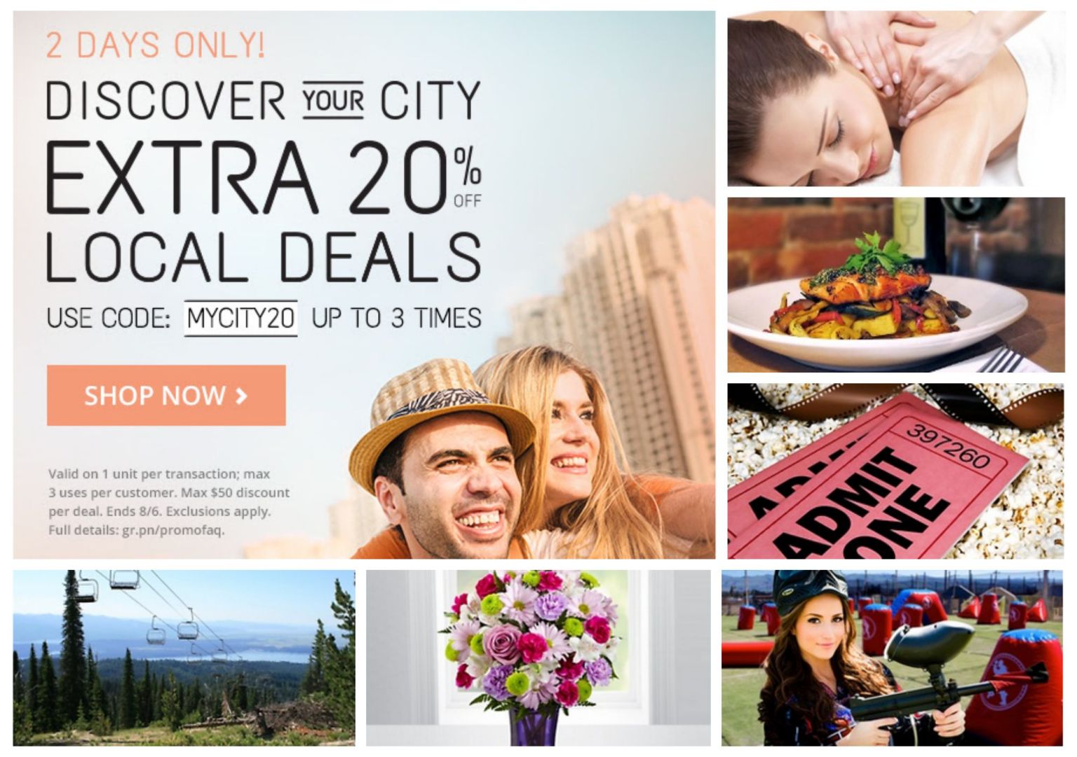Groupon Extra 20 Off Any Three Local Deals (2 Days Only) Save on