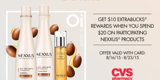 CVS: $10 Extrabucks Rewards w/ $20 Nexxus Purchase (+ Enter To Win One of FIVE $50 CVS Gift Cards)