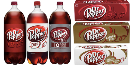 Rare $1/2 Dr. Pepper 2-Liter or 12-Pack Cans Coupon