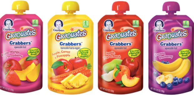 *NEW* $2/6 Gerber Graduates Grabbers Coupon = Only 74¢ Per Pouch at Target