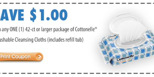 *NEW* $1/1 Cottonelle Flushable Cleansing Cloths Coupon = 42-Count Only 99¢ at Target